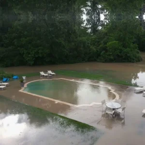 flooded back yard
