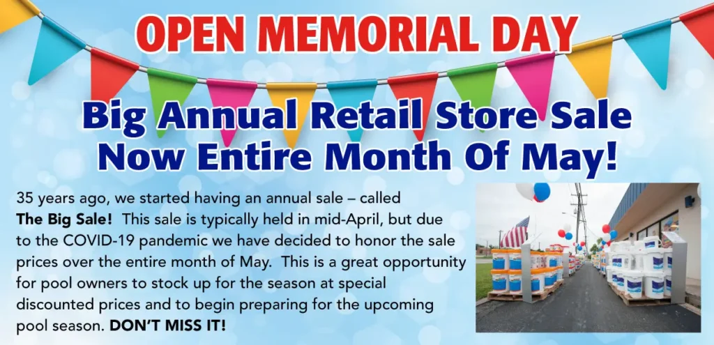 Big Sale Open Memorial Day!