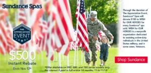 $500 instant rebate Sundance Appreciation Event