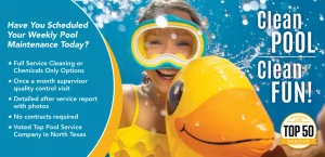 Act Now! Schedule your weekly pool maintenance