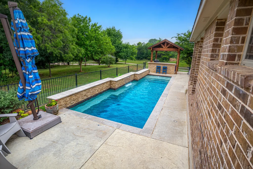 Geometric shaped pool in Denton.