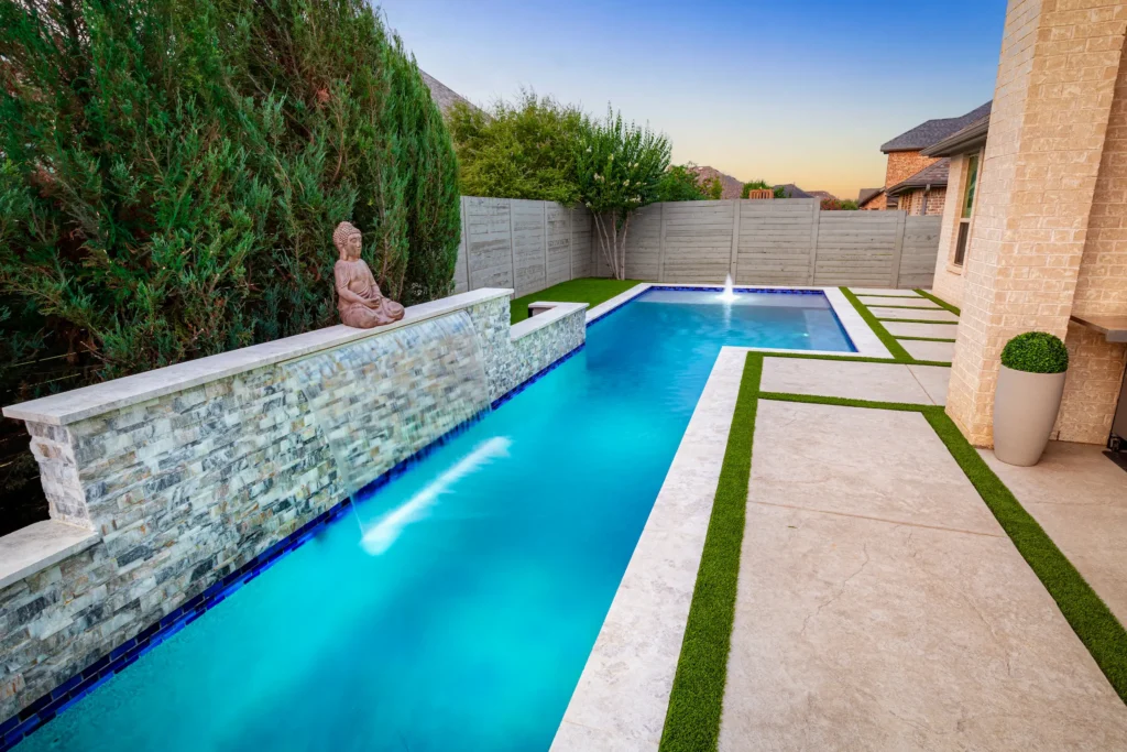 Geometric shaped pool in Denton.