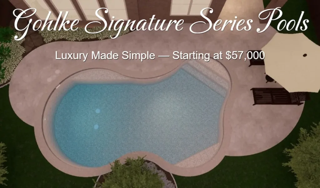 Graphic promoting the Gohlke Signature Series pools.