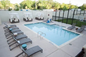 Geometric style pool.