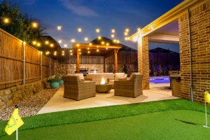 Outdoor living pool area.