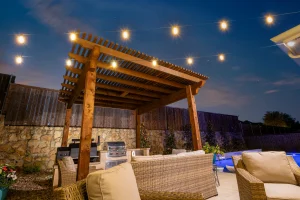 Outdoor living pool area.