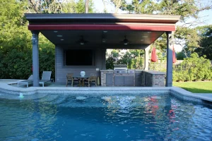 Outdoor living pool area.