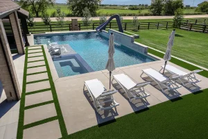 Geometric style pool.