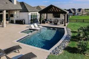 Geometric style pool.
