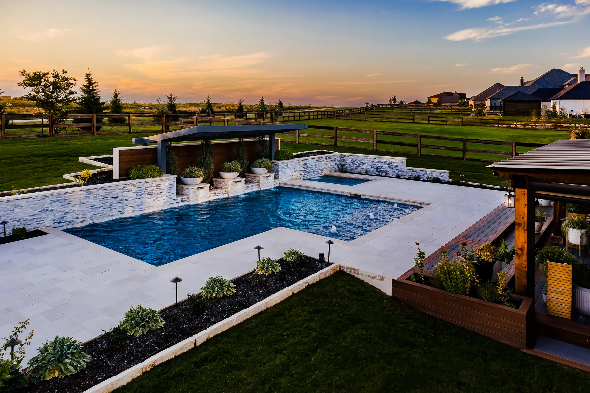 Geometric style pool.