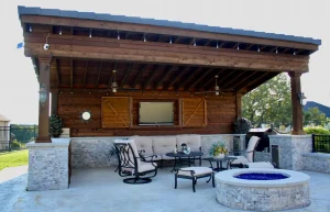 Outdoor living pool area.