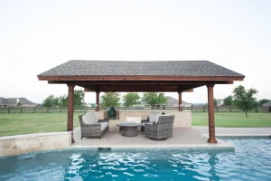 Outdoor living pool area.
