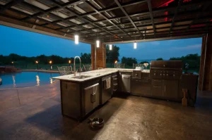 Outdoor living pool area.