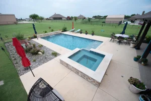 Geometric style pool.