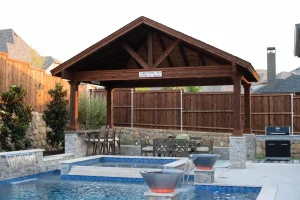 Outdoor living pool area.