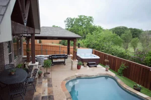 Outdoor living pool area.