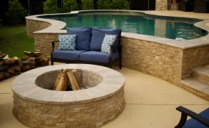 Outdoor living pool area.