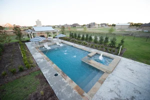 Geometric style pool.