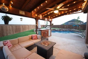 Outdoor living pool area.