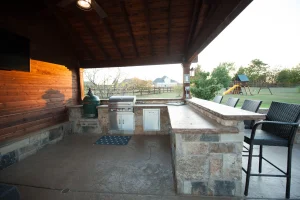 Outdoor living pool area.