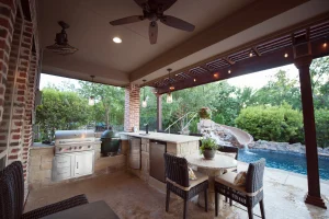 Outdoor living pool area.