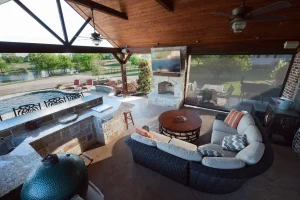 Outdoor living pool area.