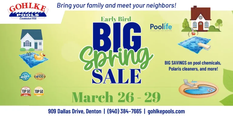 Gohlke Pools 2026 Spring Big Sale graphic.